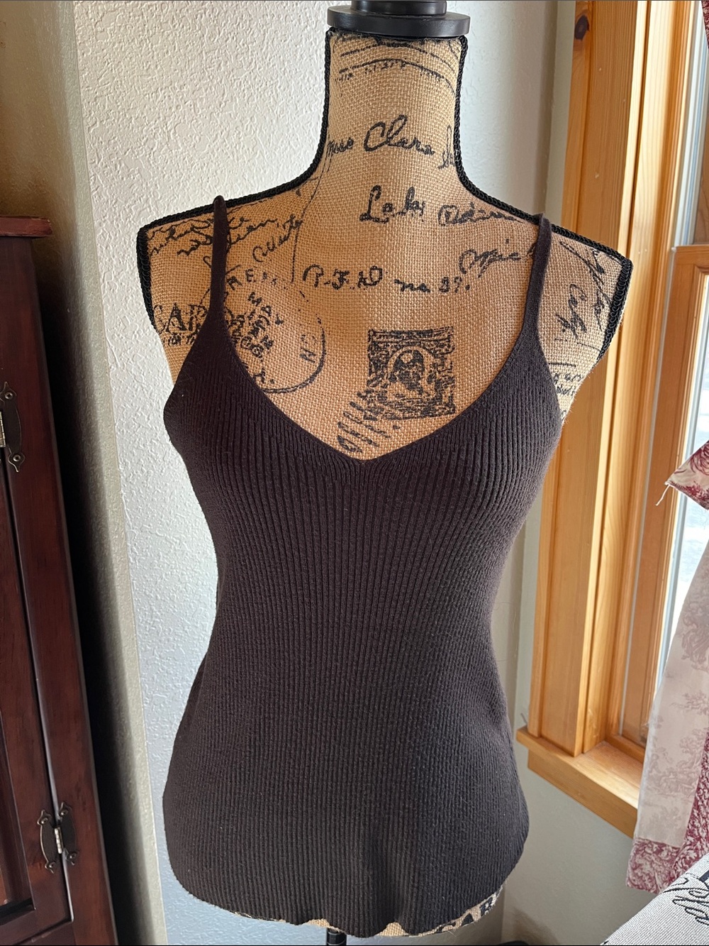 Kenneth Cole brown sweater tank top.  Size medium